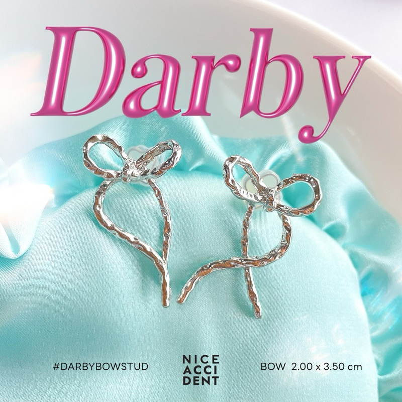 NICE ACCIDENT Darby Special Design Ribbon Stud Earrings | ต่างหูโบว์ ดีไซน์พิเศษ 2 เลเยอร์