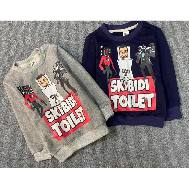 มีเก็บปลายทาง เสื้อกันหนาวเด็ก เสื้อแขนยาว Sklbidi Toilet TITAN