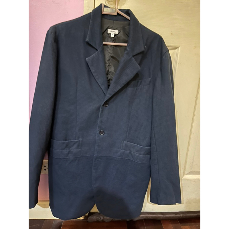 เสื้อสูทผู้ชายสีน้ำเงินกรม ยี่ห้อ jaspal (มือสอง)