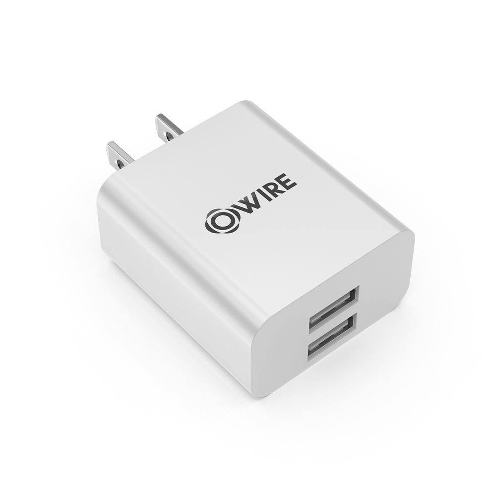 OWIRE หัวชาร์จ 2USB Adaptor Adapter อแดปเตอร์ อะแดปเตอร์ 2ช่อง 5V/2A USB รองรับ Fast Charger