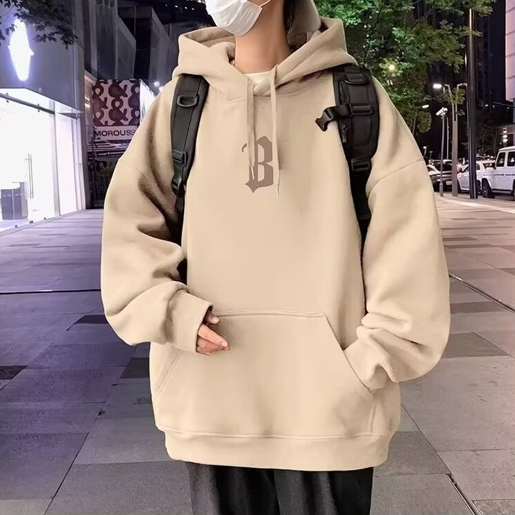 TS MEN เสื้อแขนยาวมีฮู้ด เสื้อกันหนาวมีฮู้ด ผ้าสำลี ผ้าหนาดีใส่สบาย รุ่น0210
