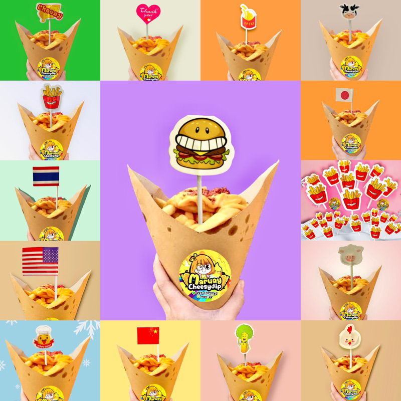 ธงปักอาหาร ธงค๊อกเทล มีเก็บปลายทางได้คร้า