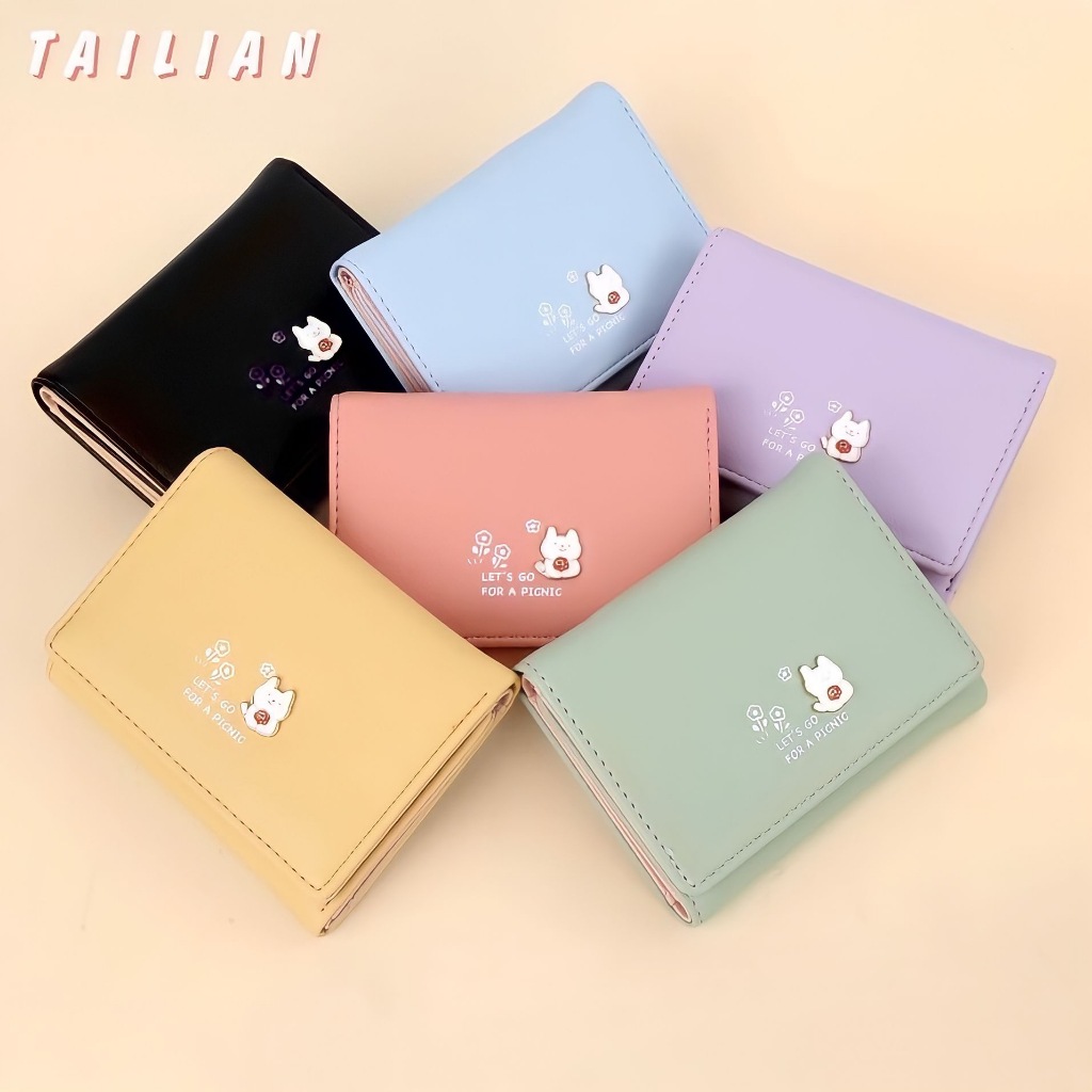 กระเป๋าสตางค์ใบสั้น 3 พับ ขนาด4.5"  #T6036-244 (61A)