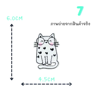 👍🏻ตัวรีดติดเสื้อ👍🏻 ชุดที่ 1 ลายแมวหน้าทะเล้น ด้านหลังมีกาวสามารถรีดติดได้ผ้าได้เลยค่ะ