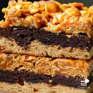 Caramel Cornflake Brookie ขนาด 3x3 นิ้ว | Oven Talk