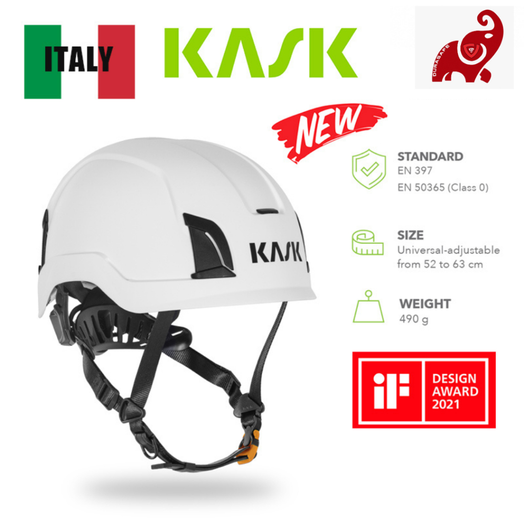 KASK Zenith X Safety Helmet With Quick Release Chinstrap White