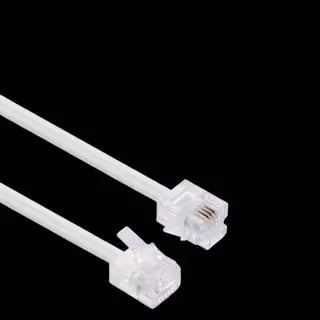 สายโทรศัพท์ 2เมตร 3เมตร 5เมตร 4C แจ๊คหัวท้าย สายโทรศัพท์สำเร็จรูป สายพร้อมหัว RJ11
