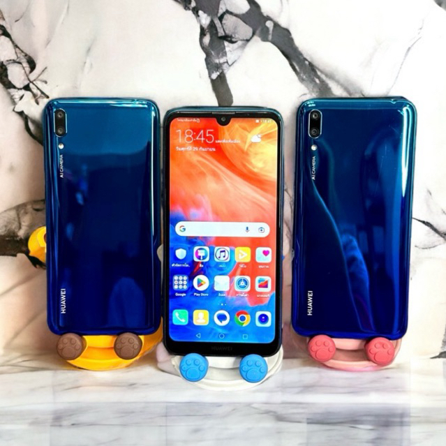 Huawei y7  pro(2019) มือสองสภาพสวย Ram 3 GB ROM 32  GB🌺หน้าจอใหญ่🌺ใช้ได้แค่ บางเครือข่าย💥ราคาถูก🌺ฟรีชุดชาร์จแถม