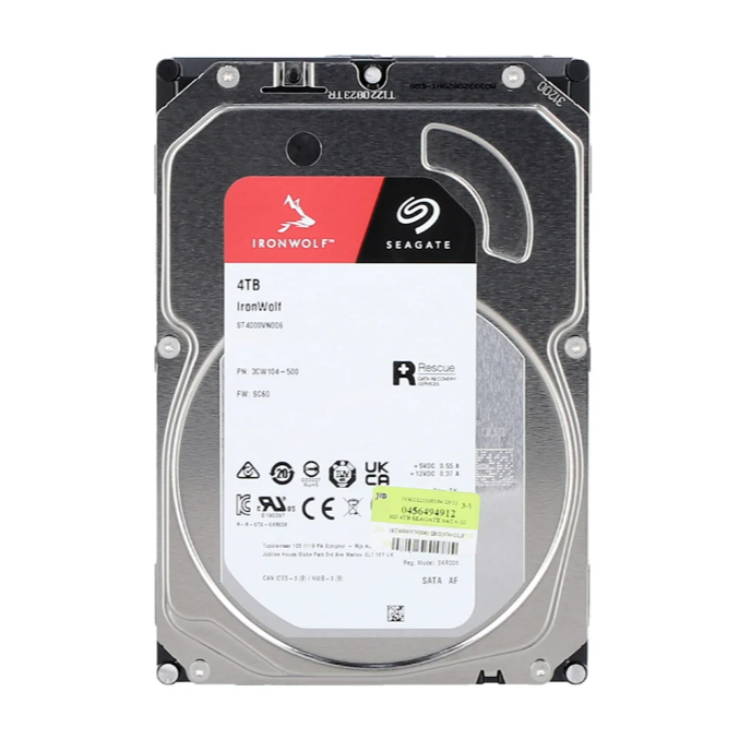 SEAGATE ฮาร์ดดิสก์ 4 TB 3.5" HDD (ฮาร์ดดิสก์ 3.5") SEAGATE IRONWOLF - 5400RPM SATA3 (ST4000VN006)