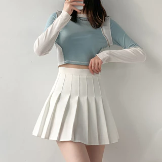 มีทั้งหมด7สี กระโปรงพลีท กระโปรงเทนนิส มีซับในตัว เเบบสั้น แมทช์ได้กับทุกชุด #60322