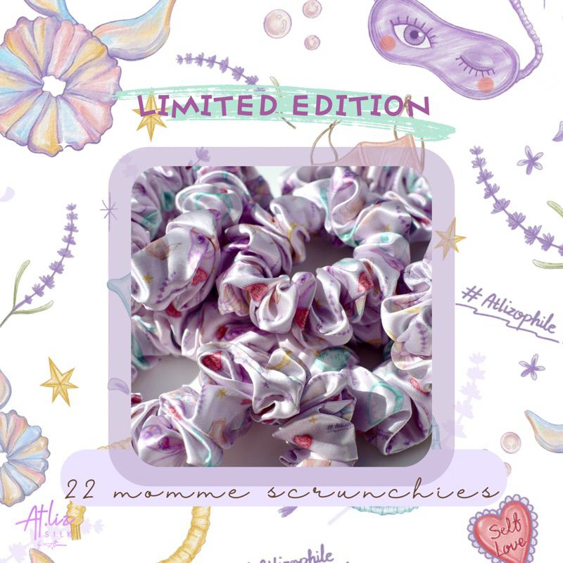 ยางรัดผมผ้าไหมมัลเบอร์รี่ รุ่นมัดกระชับ แอทลิซ Atlizsilk regular scrunchies