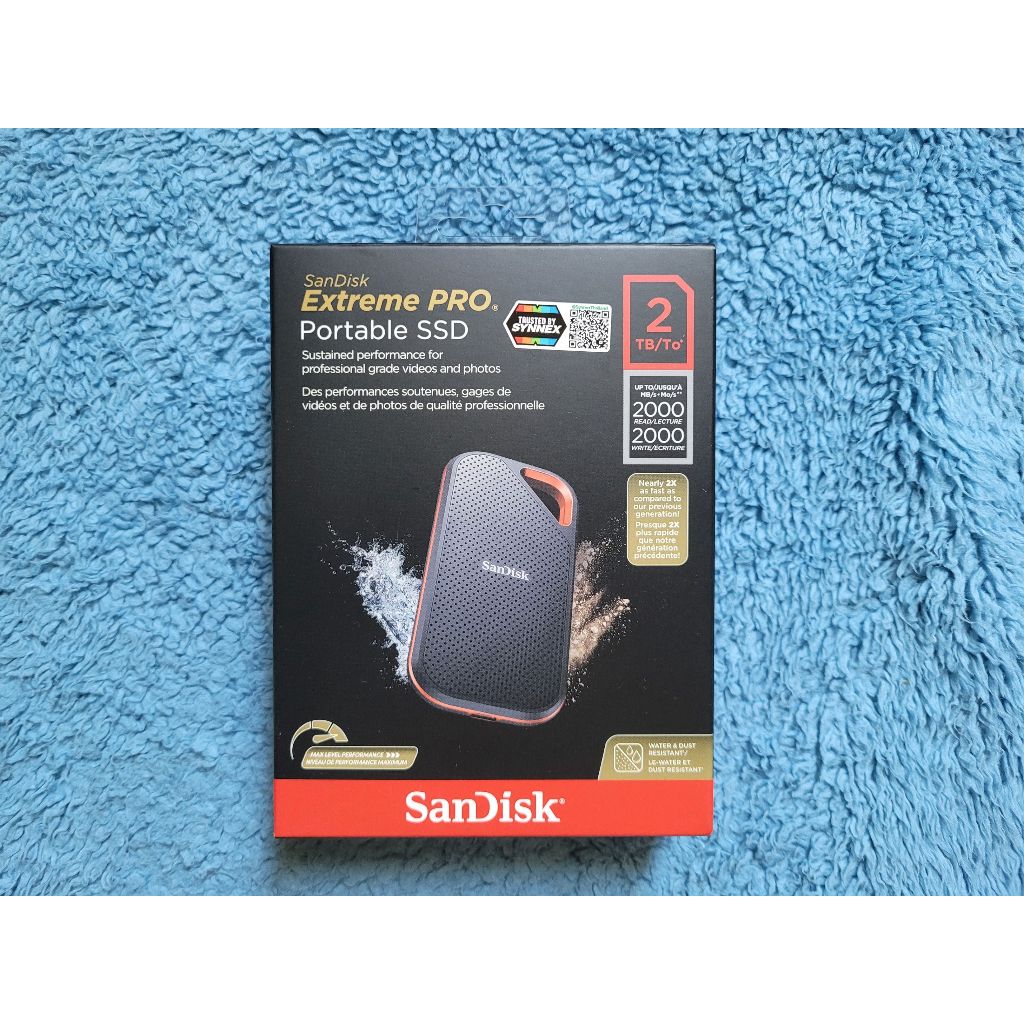 [สินค้ามือสอง สภาพเหมือนใหม่] SanDisk Extreme Pro Portable SSD 2 TB ประกันเหลือเกือบ 5 ปี