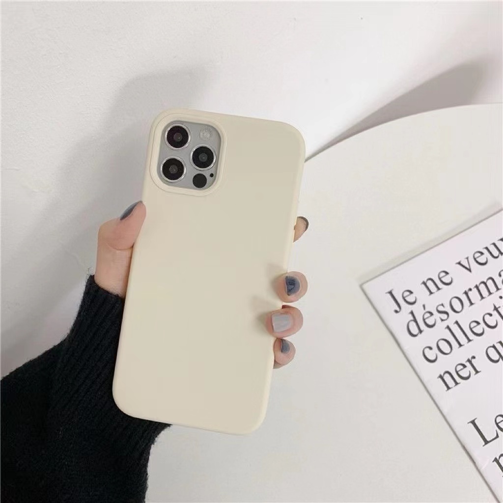 เคสกำมะหยี่ สี ครีม สำับรุ่น iPhone 15 Pro Max i14 14pro max i13 13pro max i12 12pro max TPU Case เค