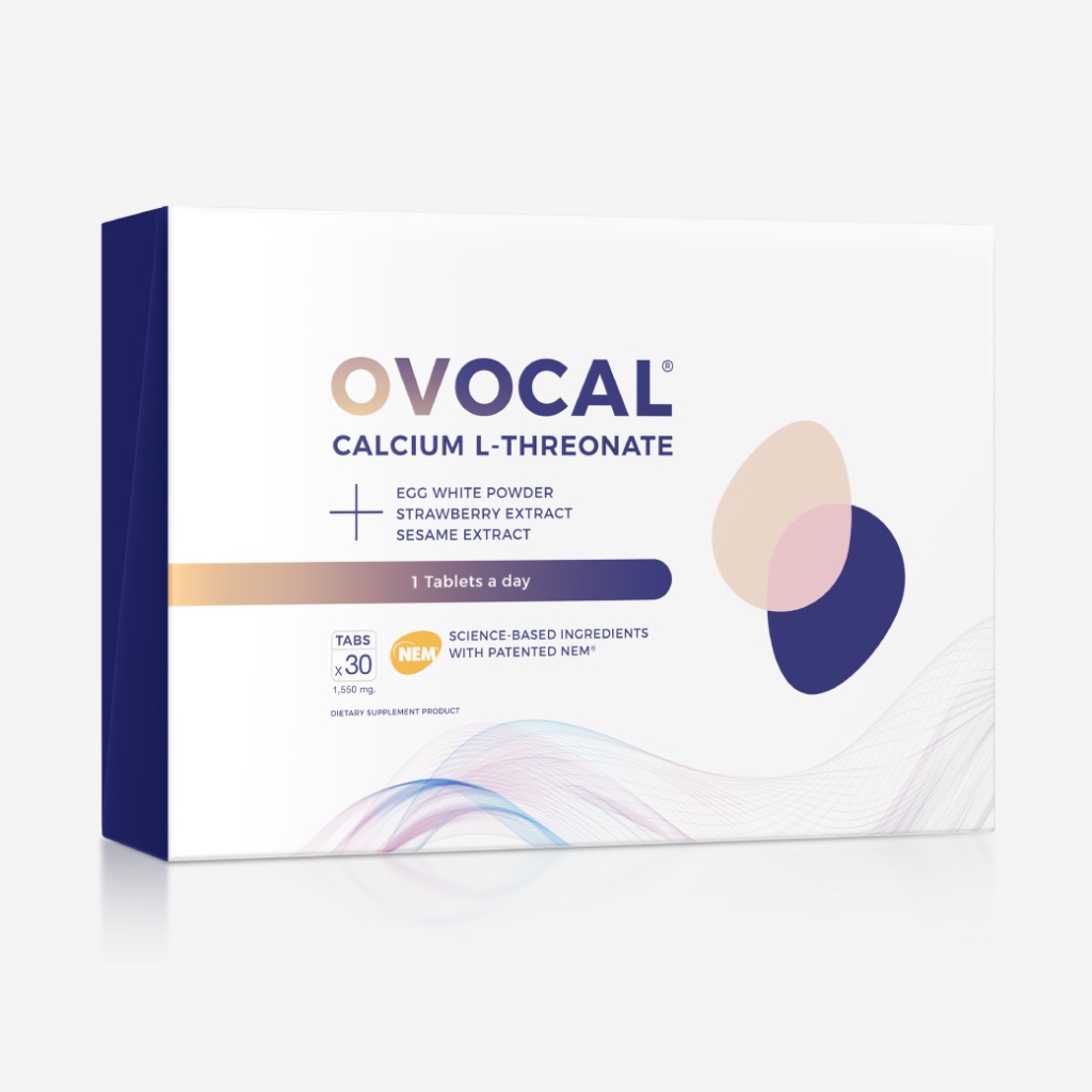 OVOCAL Calcium L-Threonate + NEM® for joint Pack 6*30 tab อาหารเสริมฟื้นฟูข้อเข่าเสื่อม ปวดเข่า กระดูกทับเส้น จากสหรัฐ