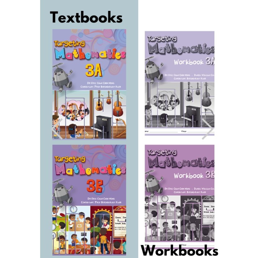 หนังสือเลขประถม P3  🧮 TARGETING MATHEMATICS 3A/3B SERIES #approved book list by MOE Singapore 🦁