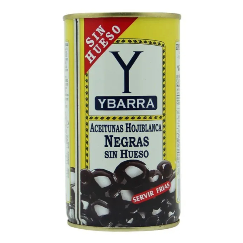 อิบาร์รา มะกอกดำ ไร้เมล็ด 350 กรัม - Black Olives Pitted 350g Ybarra brand