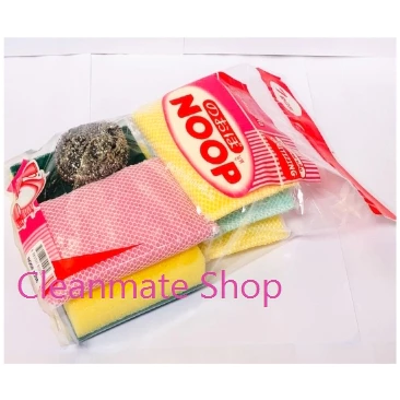 [7 ชิ้น] NOOP A208 ชุดฟองน้ำล้างจาน