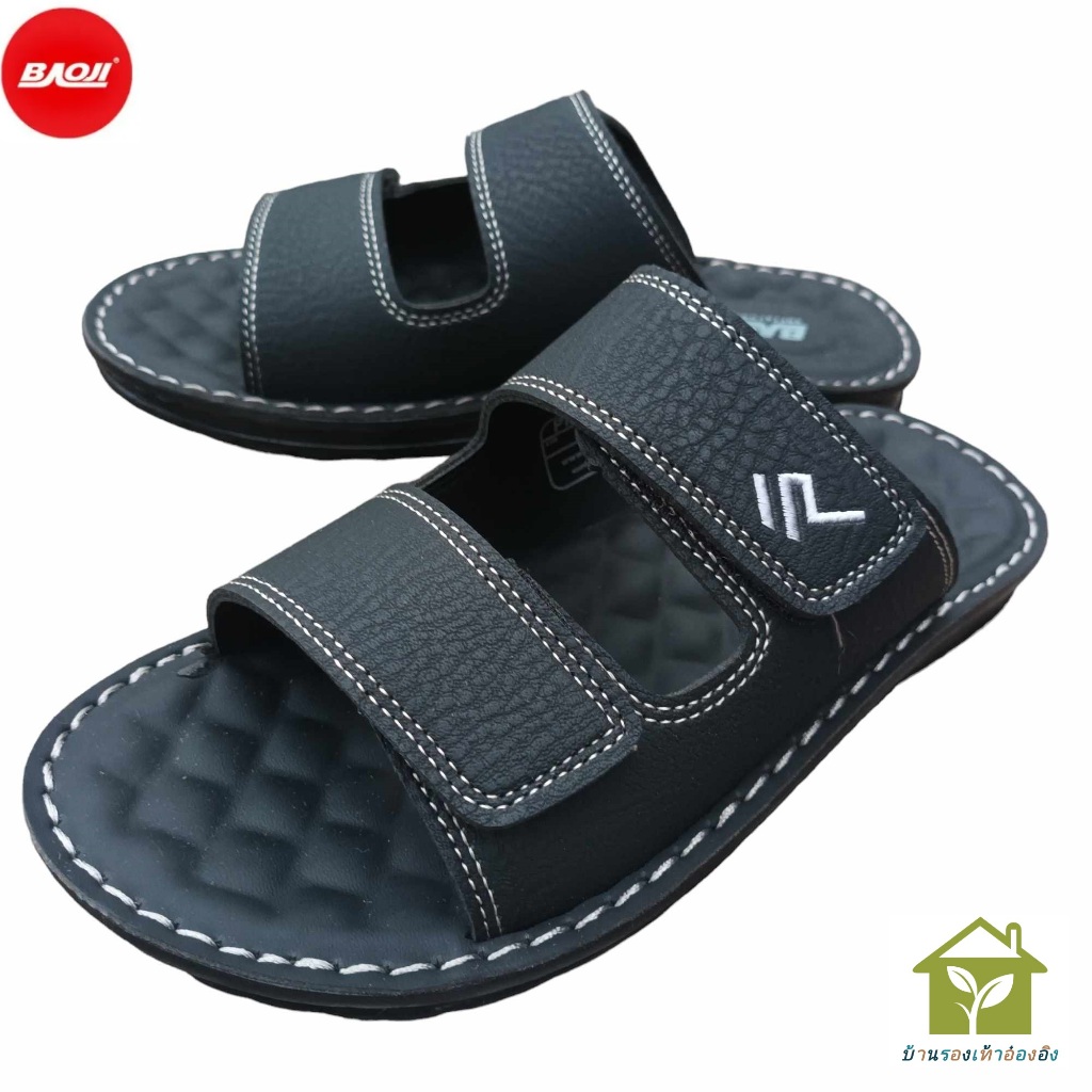 รองเท้าแตะสวมหนังชาย BAOJI แท้ รุ่น PM103 Size 39-44
