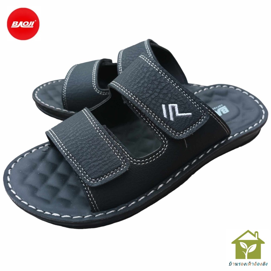 รองเท้าแตะสวมหนังชาย BAOJI แท้ รุ่น PM103 Size 39-44