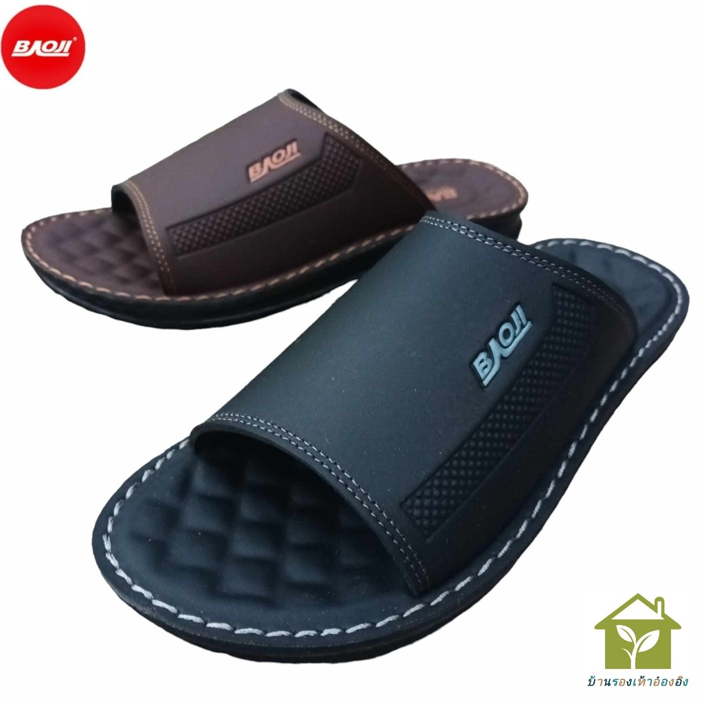รองเท้าแตะสวมหนังชาย BAOJI แท้ รุ่น PM106 Size 39-44