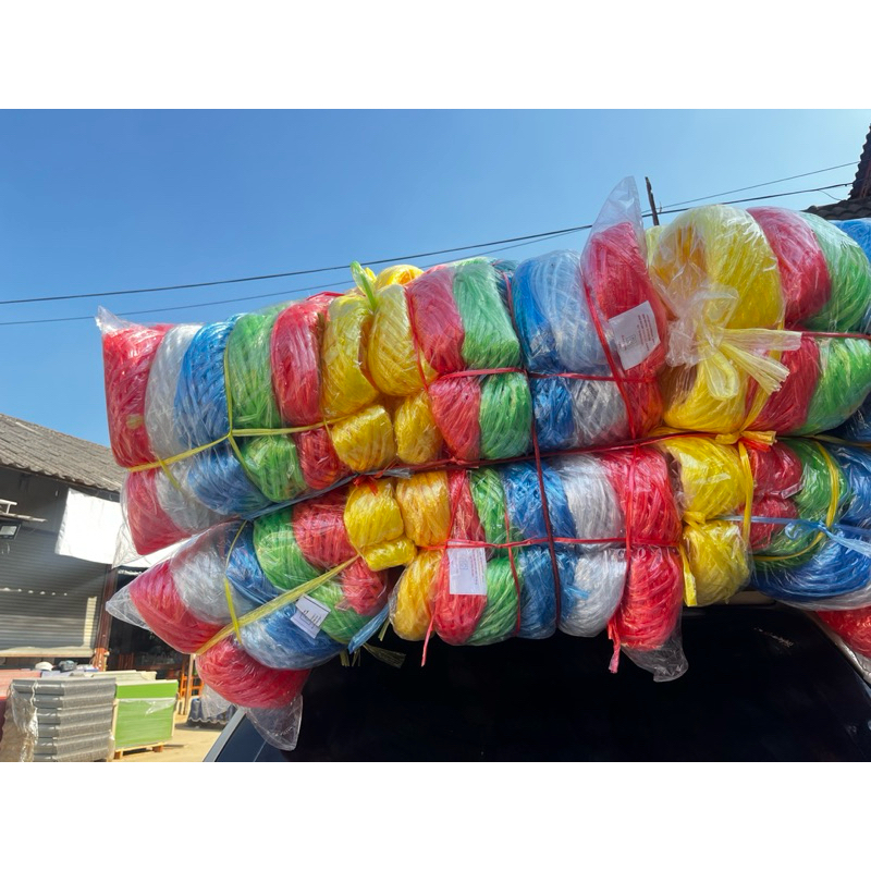 เชือกฟางอ่อน,ฟางมัดของ,เชือกรัดของ [ 1 หิ้ว : 12 ม้วน คละสี ]