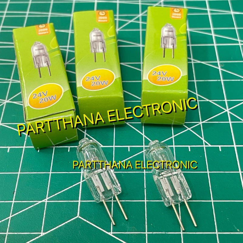 หลอด ฮาโลเจน G4 24V 20W สีวอมไวส์ ขาห่าง 4MM พร้อมส่งในไทย
