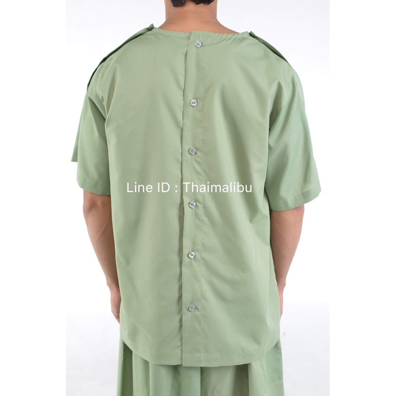 ชุดผู้ป่วย ชุดคนไข้ (กระดุมหลัง)