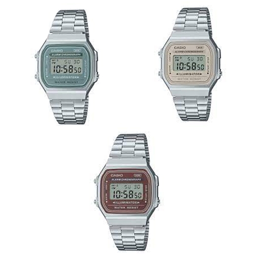 CASIO นาฬิกาข้อมือ สายสแตนเลส รุ่น A168,A168WA,A168WA-3A,A168WA-8A,A168WA-5A