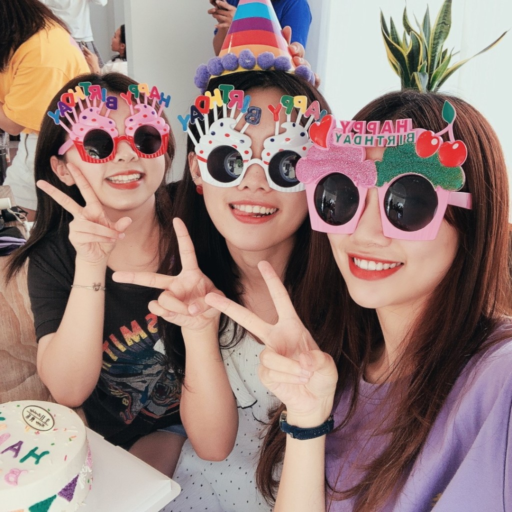 ID888 แว่นตาวันเกิด แฟนซี HBD Happy birthday พร้อมส่ง แว่นตาปาร์ตี้