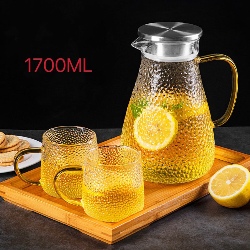 แก้วทนความร้อนสูง borosilicate ความจุสูงน้ำเย็นหม้อชงชา AS-12