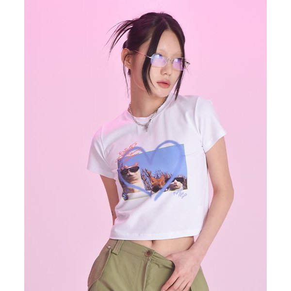 ALAND เสื้อ MIDNIGHT MOVE CAT T
