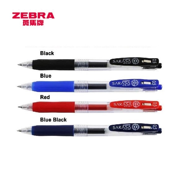 ปากกาเจล SARASA CLIP GEL JJ15 ZEBRA 0.5mm.กันน้ำ จากญี่ปุ่น (ราคาต่อ 1 ด้าม)