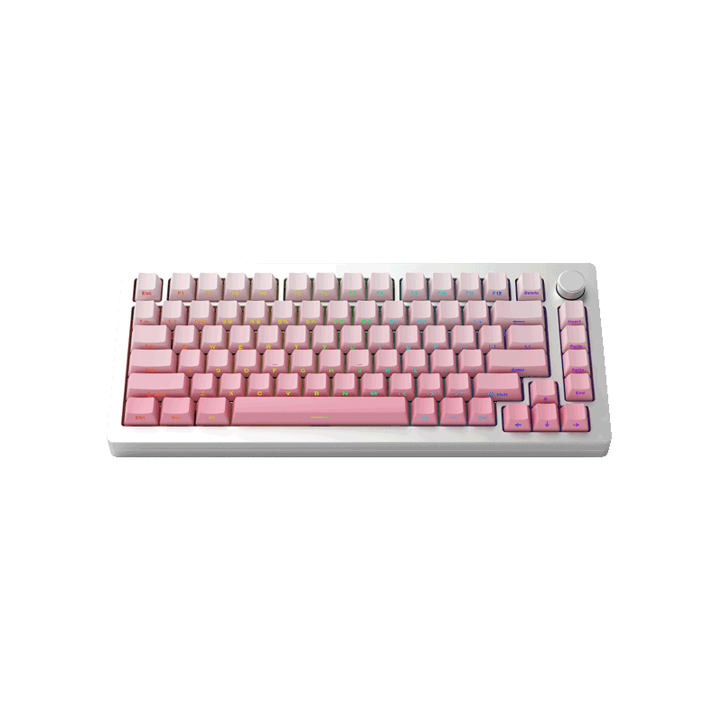 MONSGEEK GAMING KEYBOARD M1W ALUMINIUM 75% SILVER - AKKO V3 CREAM YELLOW (LINEAR)(EN) GMK-000990