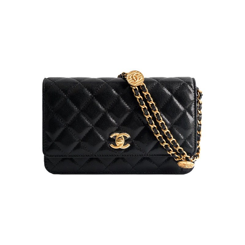 Chanel/WOC/Small/Fa Cai Bag/Chain Bag/Shoulder Bag/ของแท้ 100%