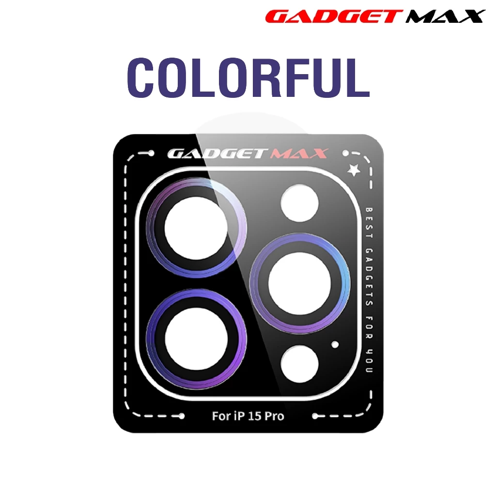 GADGET MAX Glass Pro Lens Protector Metal Frame iPhone 15 Pro / 15 Pro Max thumbnail 3