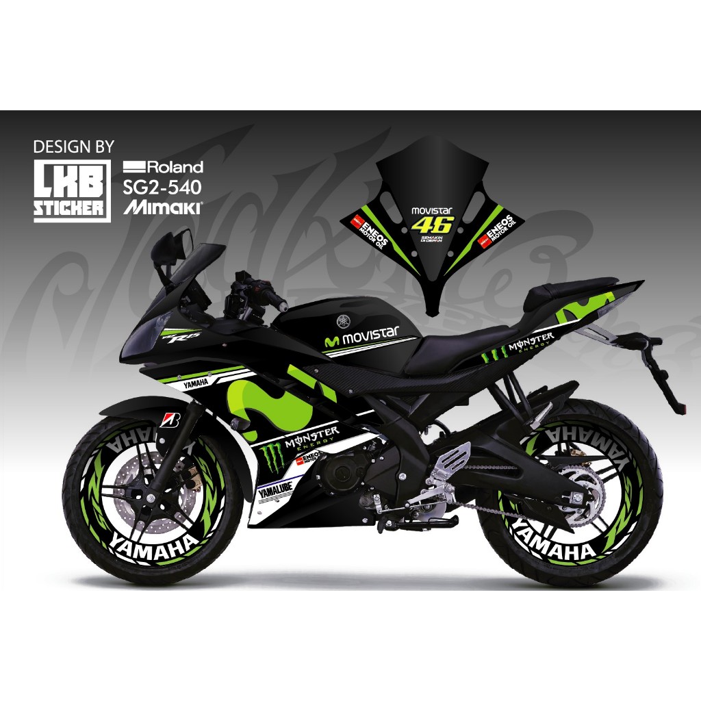 สติ๊กเกอร์แต่งลายรถ Yamaha Yzf R15 V.1 ตัวแรก 2015 ลาย Movie Star