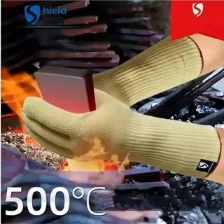 A356 ถุงมือเคฟล่าร์กันความร้อนสูง กันบาด1คู่ ทนร้อนได้ถึง 300-500 องศา เตาอบไมโครเวฟ งานหลอมโลหะ งานเจียรไน งานซ่อมบำรุง