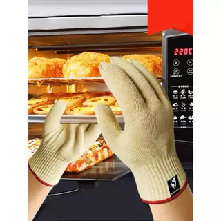 A356 ถุงมือเคฟล่าร์กันความร้อนสูง กันบาด1คู่ ทนร้อนได้ถึง 300-500 องศา เตาอบไมโครเวฟ งานหลอมโลหะ งานเจียรไน งานซ่อมบำรุง