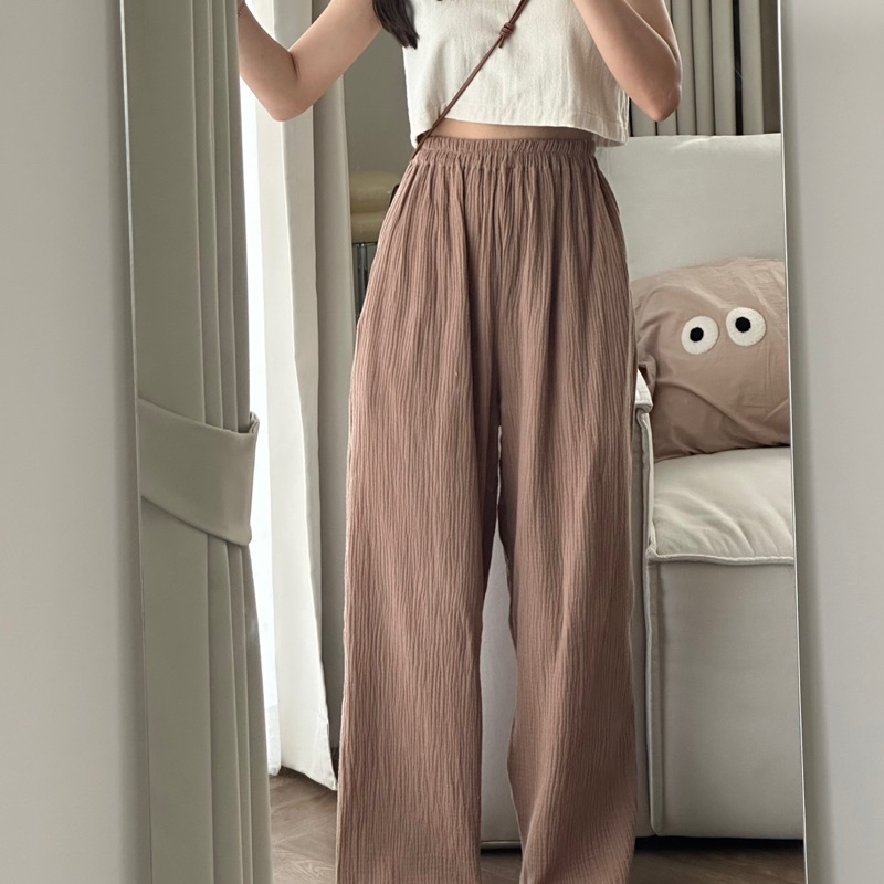 Gentle double-salou pants กางเกงขายาวผ้าสาลู2ชั้น กางเกงมินิมอล