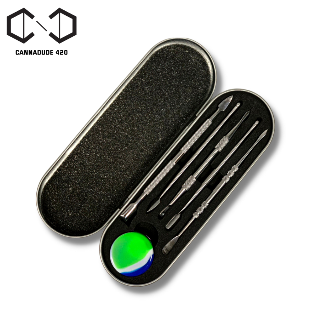 ไม้สำหรับเขี่ย ไม้สำหรับตัก Stainless Tool Set 5 ด้าม พร้อมกล่องเหล็ก [DAB05]