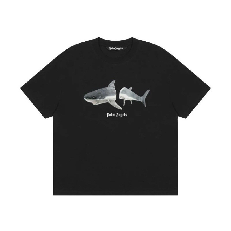 Palm angels shark print T-shirt พร้อมถุงป้ายแท็ก