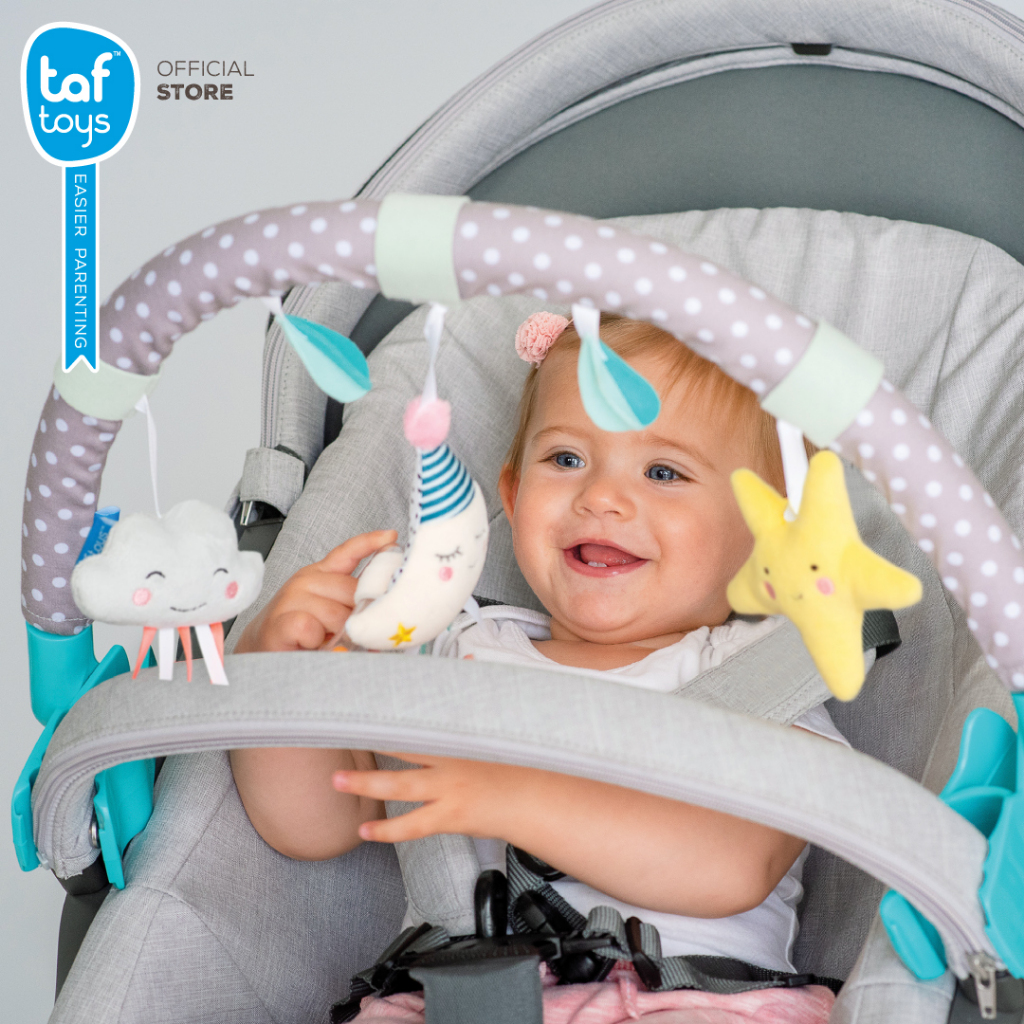 Taf Toys معلّقة لعربة الأطفال Mini Moon Arch لعبة تنموية للأطفال من الولادة فأكثر صورة 5