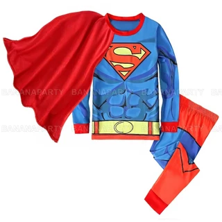 ชุดนอนเด็ก ผ้าใส่สบายไม่ร้อน ชุดซุปเปอร์ฮีโร่ hero ชุดแฟนซีเด็ก ชุดซุปเปอร์ฮีโร่ กัปตันอเมริกา สไปเดอร์แมน ฮัลค์ ไอรอน