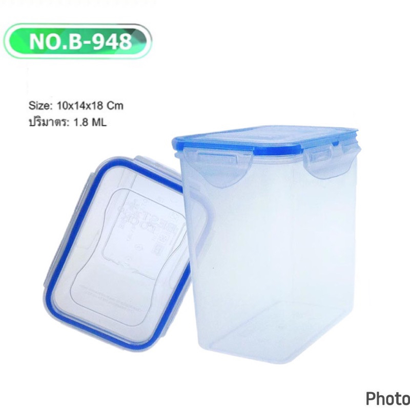 (1.8L) กล่องถนอมอาหาร ทรงสูง แช่แข็งได้ เข้าไมโครเวฟไม่ได้