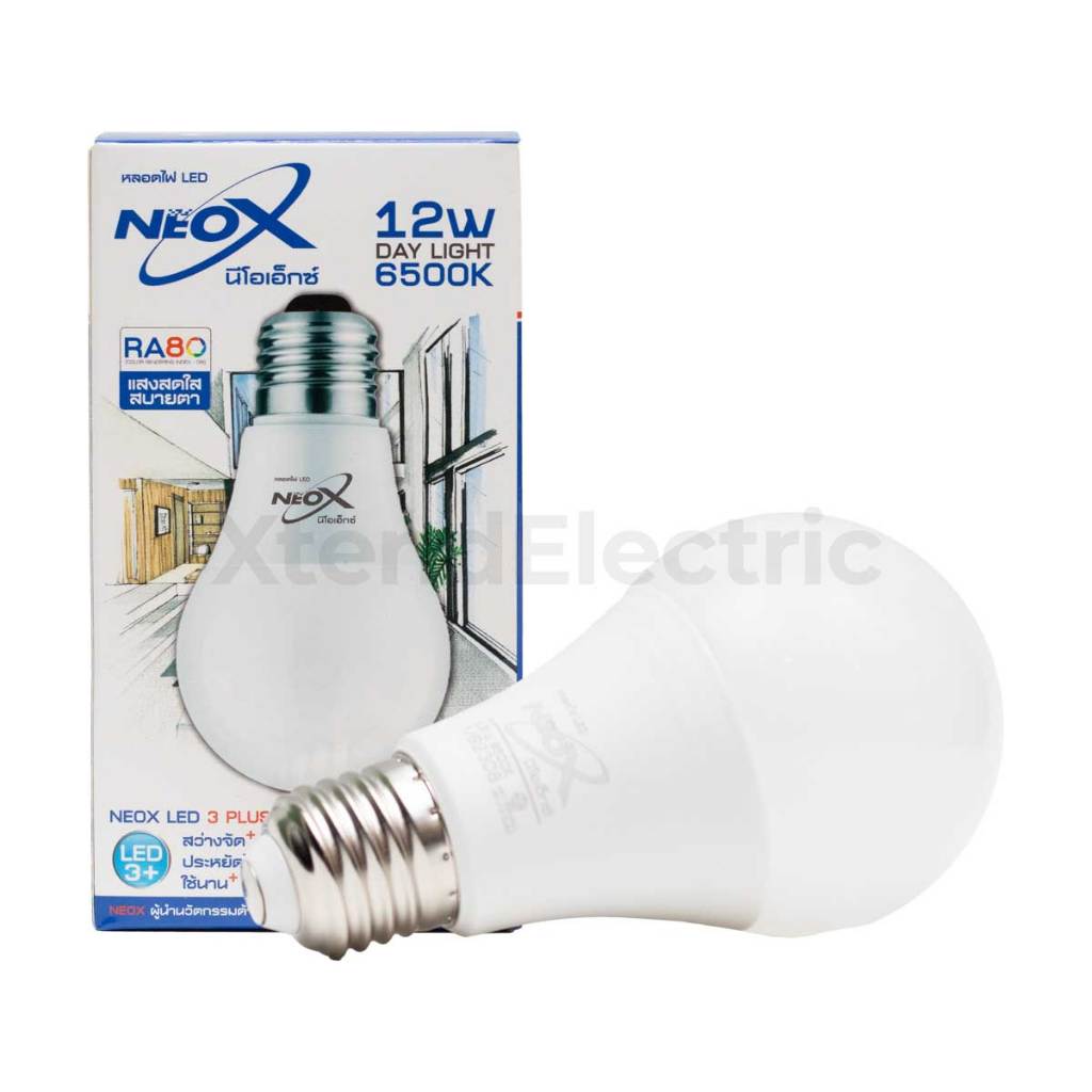 Neox หลอดไฟ นีโอเอ็กซ์ LED Bulb 12W E27 Daylight
