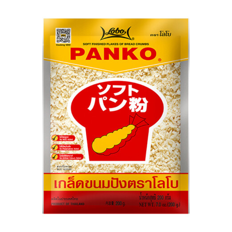 โลโบ เกล็ดขนมปัง 200 กรัม - Bread Crumbs Panko 200g Lobo brand