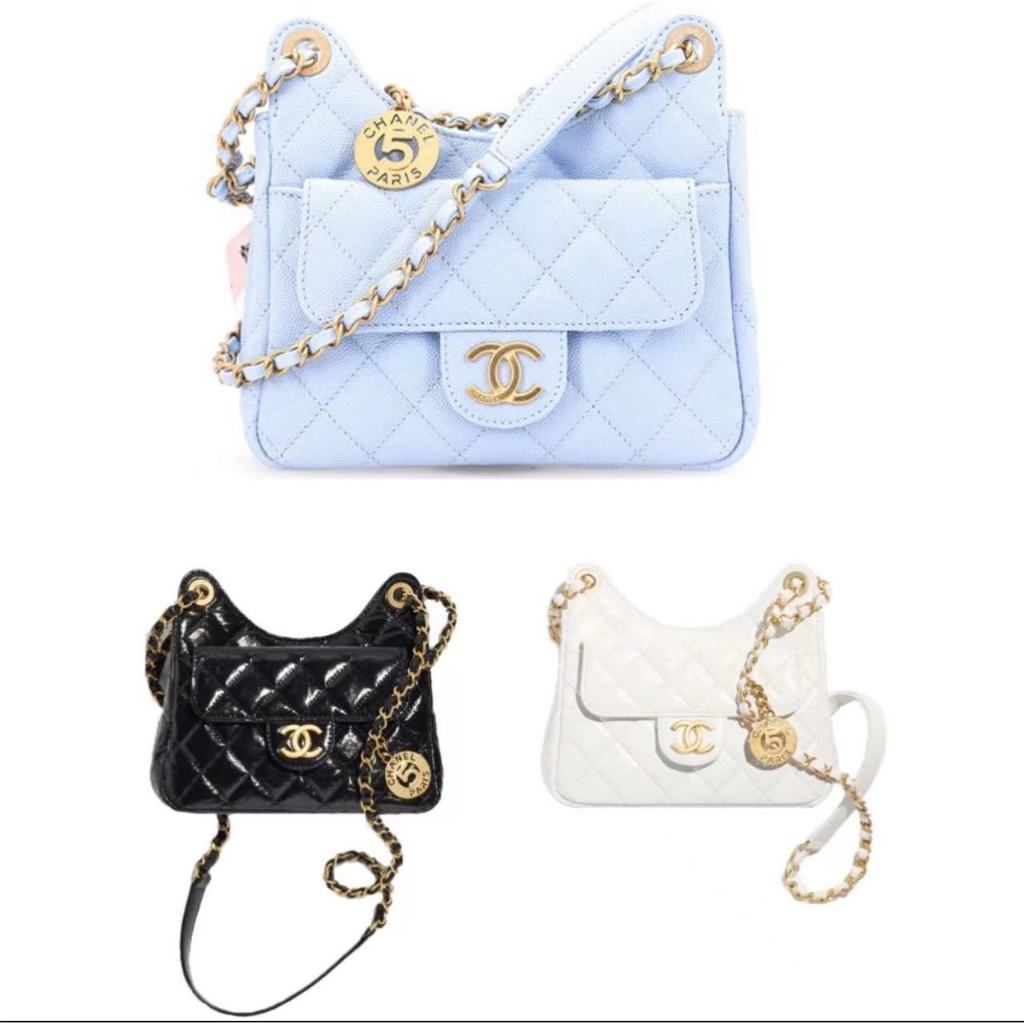 Chanel/Early Spring Series/Hobo Bag/Shoulder Bag/Crossbody Bag/AS3710/แท้ 100%