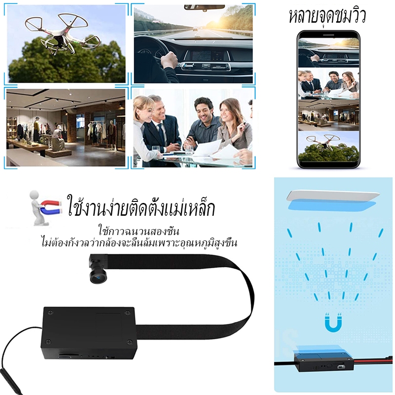 กล้องวงจรปิด 4K Mini DIY กล้องเครือข่ายไร้สาย WIFI สมาร์ทโฟน APP ควบคุมไมโครโฟนในตัวแบตเตอรี่ในตัว - รูปที่ 3