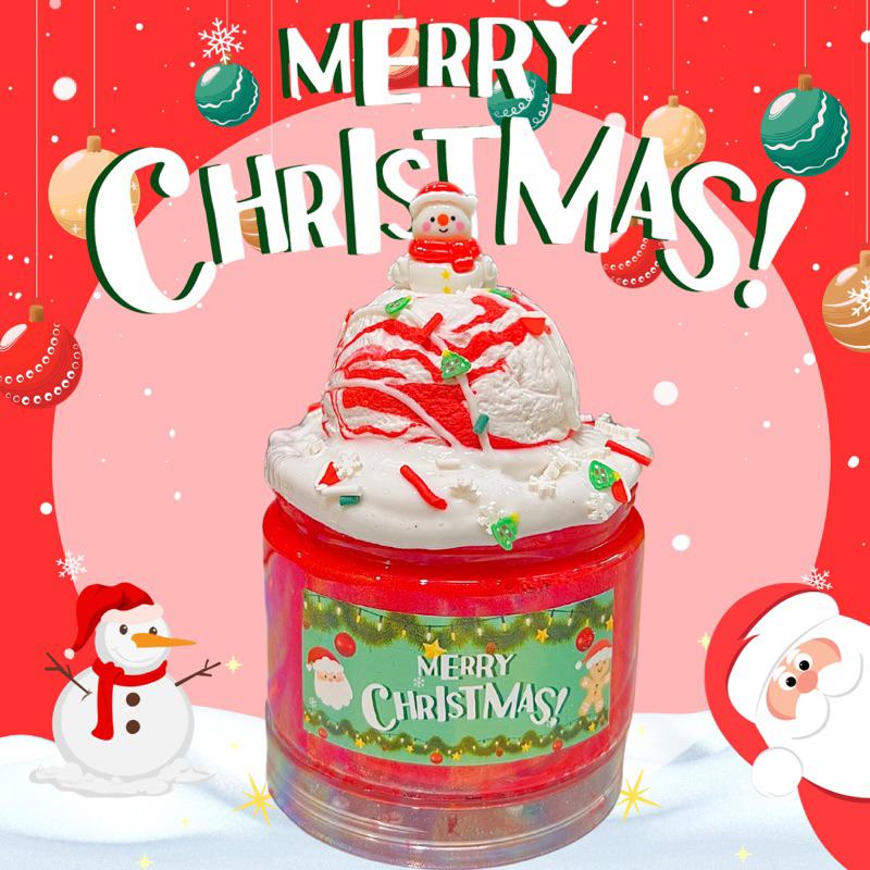 สไลม์ไอติม Christmas สูตรสายไหม กระปุกใหญ่ กลิ่นหอม