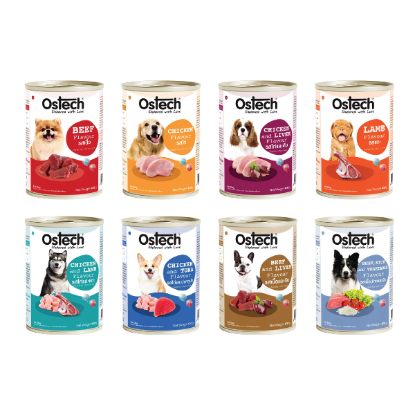 Ostech อาหารกระป๋องสุนัข 400 กรัม